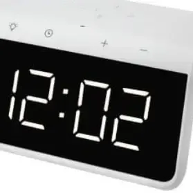 image #0 of משטח טעינה אלחוטי עם שעון דיגיטלי וכפתורי מגע ECO-WCH450W - צבע לבן