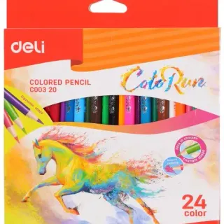image #0 of מארז עפרונות צבעוניים 24 צבעים Deli ColoRun  