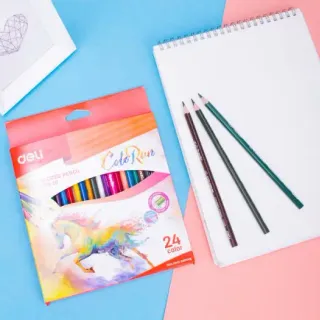 image #4 of מארז עפרונות צבעוניים 24 צבעים Deli ColoRun  