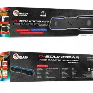 image #1 of מקרן קול Bluetooth למחשב Dragon D-Soundbar Touch RGB Gaming Speakers
