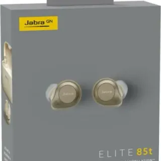 image #4 of אוזניות Bluetooth אלחוטיות True Wireless עם קייס טעינה אלחוטי Jabra Elite 85t WLC - צבע זהב / בז'