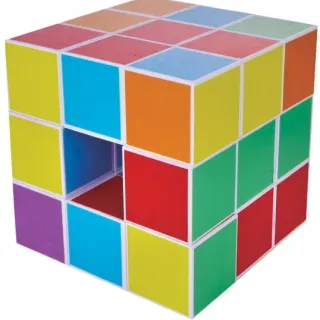 image #10 of מציאון ועודפים - קוביות מגנט פאות צבעוניות 64 חלקים Playmager 