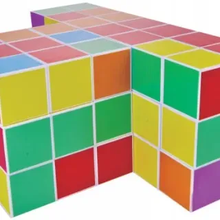 image #9 of מציאון ועודפים - קוביות מגנט פאות צבעוניות 64 חלקים Playmager 