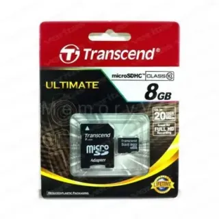 image #2 of כרטיס זכרון Transcend Premium Micro SDHC TS8GUSDHC10 - נפח 8GB