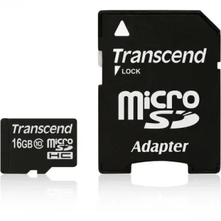 image #0 of כרטיס זכרון Transcend Premium Micro SDHC TS16GUSDHC10 - נפח 16GB