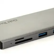 image #2 of מציאון ועודפים - תחנת עגינה USB Type-C עם חיבורי Gold Touch SU-C15 DP+HDMI+VGA+4xUSB+LAN+TF/SD