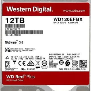 image #1 of כונן קשיח Western Digital Red Plus NAS 12TB 256MB 7200RPM WD120EFBX