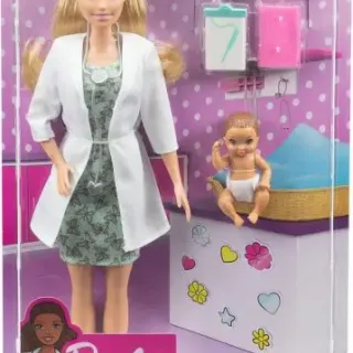 image #1 of ברבי רופאת ילדים חלוק בצבע לבן - סדרת את יכולה להיות כל דבר מבית Mattel