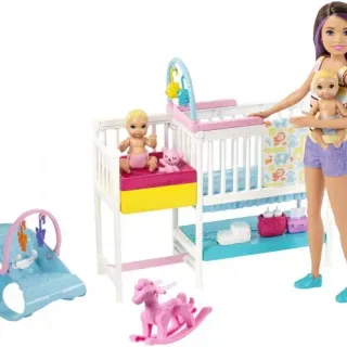 image #1 of ברבי ערכת חדר תינוקות - סדרת בייביסיטר מבית Mattel