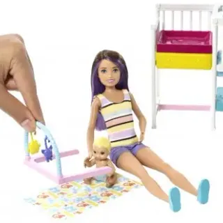 image #4 of ברבי ערכת חדר תינוקות - סדרת בייביסיטר מבית Mattel