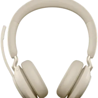 image #0 of אוזניות Bluetooth אלחוטיות Jabra Evolve2 65 USB-A MS Teams Stereo On-Ear - צבע בז'
