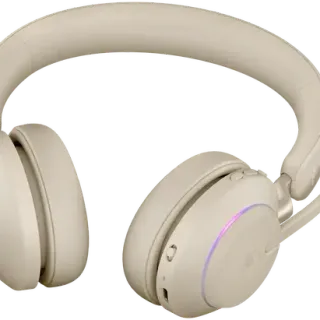 image #2 of אוזניות Bluetooth אלחוטיות Jabra Evolve2 65 USB-A MS Teams Stereo On-Ear - צבע בז'