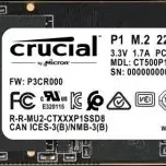 image #0 of מציאון ועודפים - כונן קשיח Crucial P1 CT500P1SSD8 500GB SSD PCIe NVMe M.2 2280