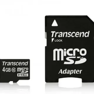 image #0 of כרטיס זכרון Transcend Premium Micro SDHC TS4GUSDHC10 - נפח 4GB