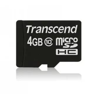 image #1 of כרטיס זכרון Transcend Premium Micro SDHC TS4GUSDHC10 - נפח 4GB