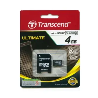 image #2 of כרטיס זכרון Transcend Premium Micro SDHC TS4GUSDHC10 - נפח 4GB