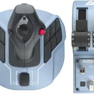 image #1 of ערכת ג'ויסטיק,סיידסטיק ומצערת טיסה - Thrustmaster TCA Officer Pack Simulator Controller Airbus Edition למחשב