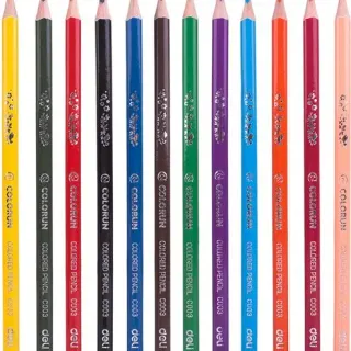 image #2 of מארז עפרונות דקים 12 צבעים Deli ColoRun