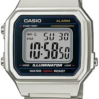 image #0 of שעון יד דיגיטלי וינטאג' עם רצועת Stainless Steel כסופה Casio B650WD-1ADF 