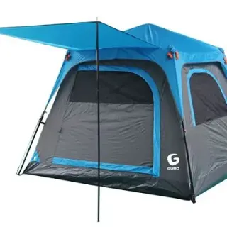 image #0 of אוהל פתיחה מהירה ל-4 אנשים Guro Panorama V2 - אפור/כחול