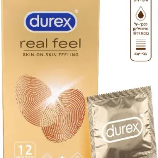 image #1 of מארז קונדומים Durex Real Feel - סך הכל 12 יחידות