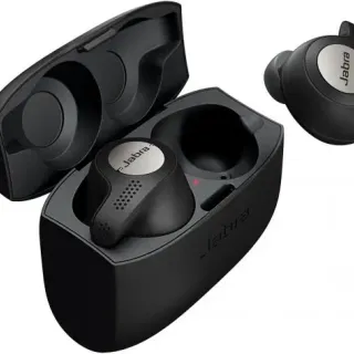 image #1 of מציאון ועודפים - אוזניות Bluetooth אלחוטיות עם מיקרופון Jabra Elite Active 65t True Wireless Earbuds צבע שחור / כסוף