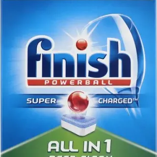 image #1 of מציאון ועודפים - טבליות למדיח Finish Powerball All-In-1 - סך הכל 4 מארזים, 100 טבליות בכל מארז (סך הכל 400 טבליות)