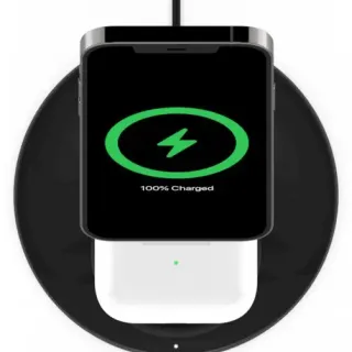 image #3 of מעמד טעינה אלחוטית 2 ב-1 עם Belkin Boost Charge Pro 2-In-1 15W MagSafe - צבע שחור