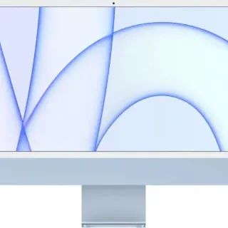 image #0 of מחשב Apple iMac 24 Inch M1 Chip 8-Core CPU 8-Core GPU 512GB Storage - דגם Z12X-HB-KIT / MGPL3HB/A - צבע כחול