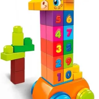 image #5 of מגדל גירפה מקפצת ללימוד מספרים Mega Bloks