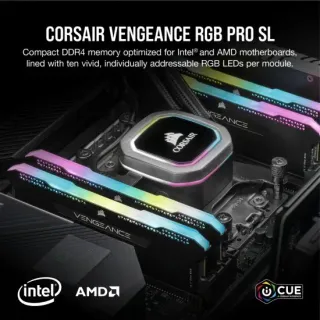 image #2 of זיכרון למחשב Corsair Vengeance RGB PRO SL 4x16GB DDR4 3600MHz CL18 Black