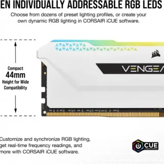 image #3 of זיכרון למחשב Corsair Vengeance RGB PRO SL 4x16GB DDR4 3600MHz CL18 White