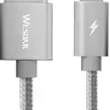 image #0 of כבל קלוע Lightning ל-USB באורך 1.2 מטר Wesdar T38- צבע כסוף