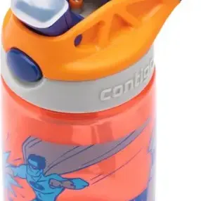image #3 of בקבוק שתיה לילדים 414 מ''ל Contigo Gizmo Flip - צבע כתום עם הדפס גיבורי על