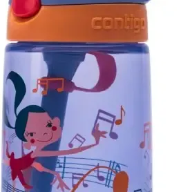 image #3 of בקבוק שתיה לילדים 414 מ''ל Contigo Gizmo Flip - צבע כחול עם הדפס רקדנית
