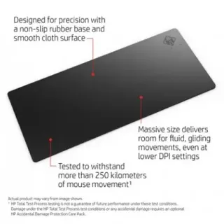 image #1 of משטח גיימינג לעכבר HP OMEN 300 בגודל 90x40 ס''מ - שחור