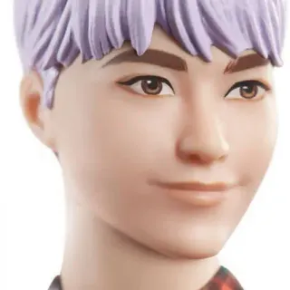 image #4 of קן שיער סגול עם חולצת משבצות - סדרת פאשניסטה מבית Mattel