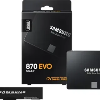 image #1 of מציאון ועודפים - כונן Samsung 870 EVO Series 2.5 Inch 250GB SSD SATA III MZ-77E250BW