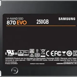 image #2 of מציאון ועודפים - כונן Samsung 870 EVO Series 2.5 Inch 250GB SSD SATA III MZ-77E250BW