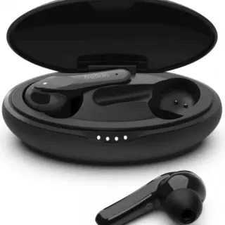 image #1 of אוזניות תוך-אוזן עם מארז טעינה אלחוטי Belkin Soundform Move Plus True Wireless - צבע שחור/אפור