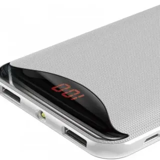 image #3 of סוללה ניידת עם צג ופנס Baseus Gentleman 10000mAh 2xUSB-A Micro-USB - צבע לבן