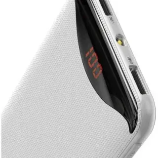 image #4 of סוללה ניידת עם צג ופנס Baseus Gentleman 10000mAh 2xUSB-A Micro-USB - צבע לבן