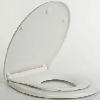 image #0 of מושב אסלה טריקה שקטה עם מושב ילדים ZM מקבוצת חמת הפצה - צבע לבן