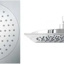 image #0 of ראש מקלחת 20 ס''מ מרובע ZM מקבוצת חמת הפצה דגם Rif - צבע כרום