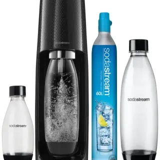 image #0 of מכשיר סודה Sodastream SPIRIT Mega pack עם בקבוק של 0.5 ליטר ו-2 בקבוקי 1 ליטר - צבע שחור