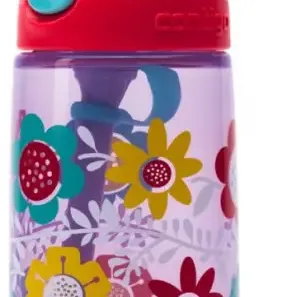 image #6 of בקבוק שתיה לילדים 414 מ''ל Contigo Gizmo - פרחים סגול