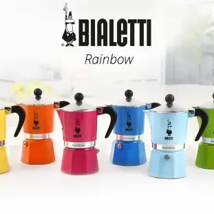 image #1 of מקינטה ל-3 כוסות קפה Bialetti Rainbow - ירוק