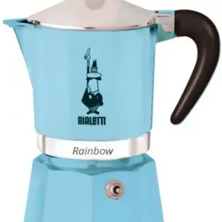 image #0 of מקינטה ל-3 כוסות קפה Bialetti Rainbow - כחול בהיר