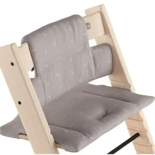 image #0 of כרית ריפוד ועיצוב מ-100% כותנה אורגנית לכיסא אוכל Stokke Tripp Trapp - צבע אפור