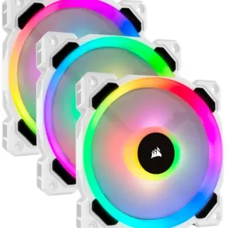 image #0 of מציאון ועודפים - 3 מאווררים למארז Corsair LL120 Dual Light Loop RGB LED 120mm PWM - צבע לבן